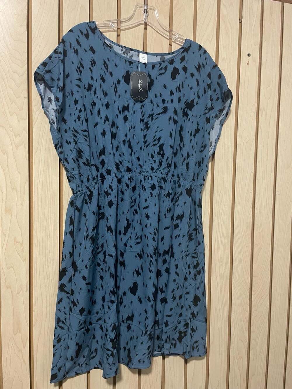 Soly Hux Animal Print Elastic Waist Dress X-Large Plus
